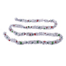 Melrose Tinsel Sleigh Bell Ornament Garland (Set of 2)