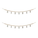 Melrose Wood Beaded Wool Tree Garland (Set of 2)