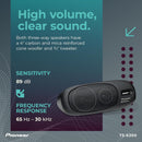Pioneer TS-X200 4" 80 Watt 3-Way Surface Mount Speakers - Black - New Open Box