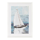 Melrose Framed Sail Boat Print Wall Decor, Nautical, Modern, Wood
