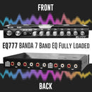 Banda 1/2 DIN Seven Band Graphic Car Equalizer Crossover w/ Front Aux - EQ777
