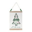 Melrose Wood Beaded Merry Christmas Banner (Set of 2)