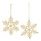 Jeweled Metal Snowflake Ornament (Set of 12)