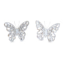 Melrose White Washed Floral Butterfly Decor (Set of 2)