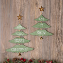 Melrose Christmas Pine Tree Wall Sign (Set of 2)