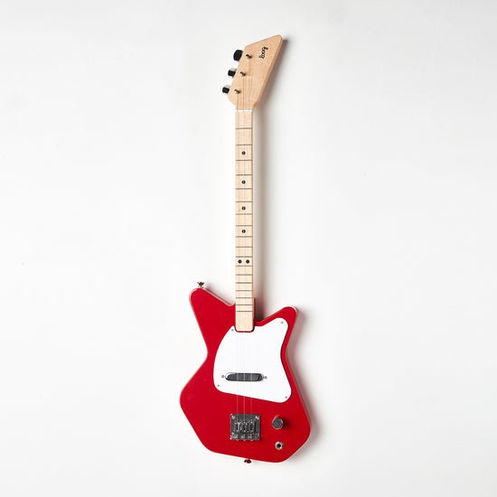 Loog Pro Electric Guitar Red – 3‑String Beginner - LGPROER
