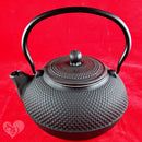 NEW Japanese Tetsubin Cast Iron Teapot 50 oz / 1.5 L Black Large Hobnail Infuser