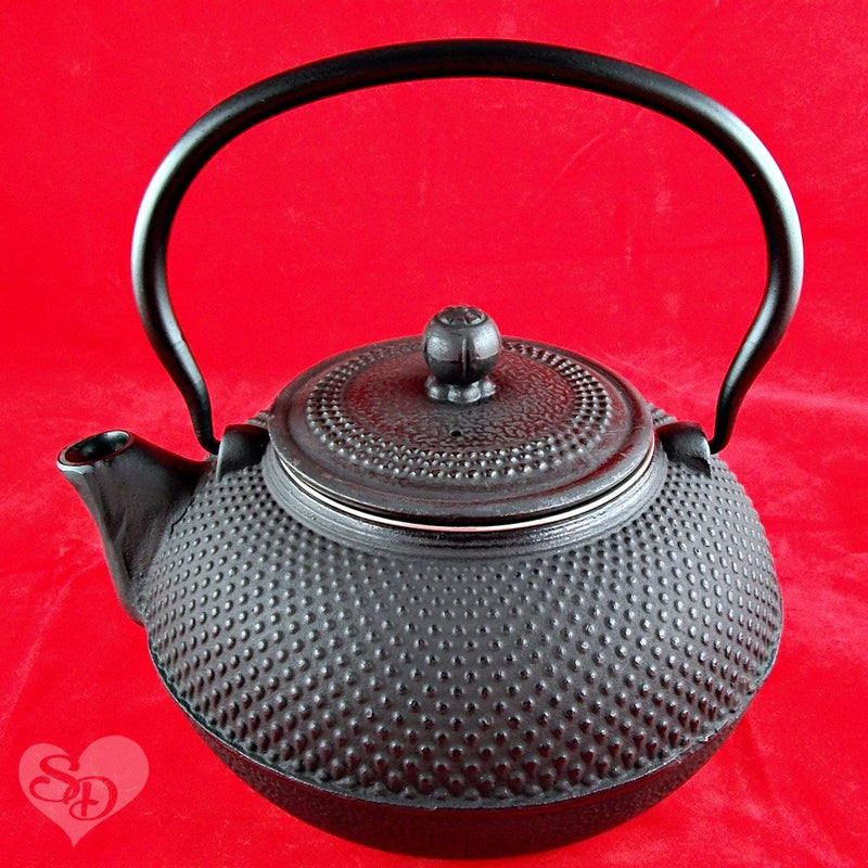NEW Japanese Tetsubin Cast Iron Teapot 50 oz / 1.5 L Black Large Hobnail Infuser