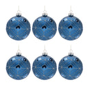 Melrose Geometric Glittered Glass Ball Ornament (Set of 6)