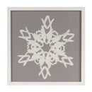 Melrose Framed Paper Mache Snowflake Plaque (Set of 2)