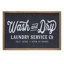 Melrose Wood Laundry Sentiment Sign 18.25"L Wall Decor, Modern, Wood