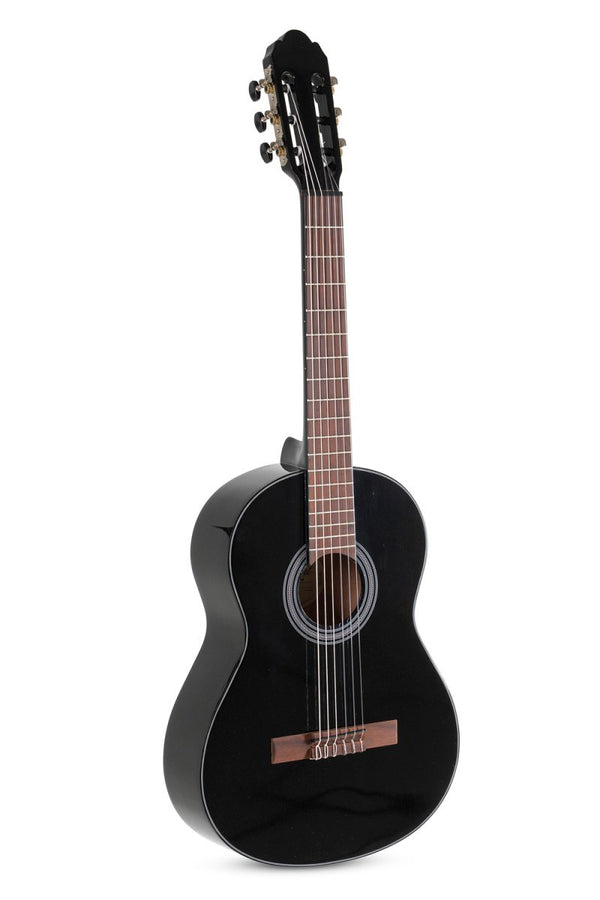 GEWA Student 3/4-Size Classical Guitar – Black High-Gloss Finish