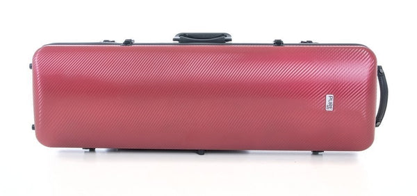 PURE by GEWA Polycarbonate 2.4 Oblong Violin Case - Red/Black - Subway Handle