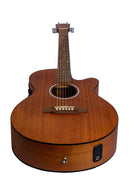 Bamboo 41″ Dreadnought Cutaway Mahogany Guitar w/ EQ & Gig Bag
