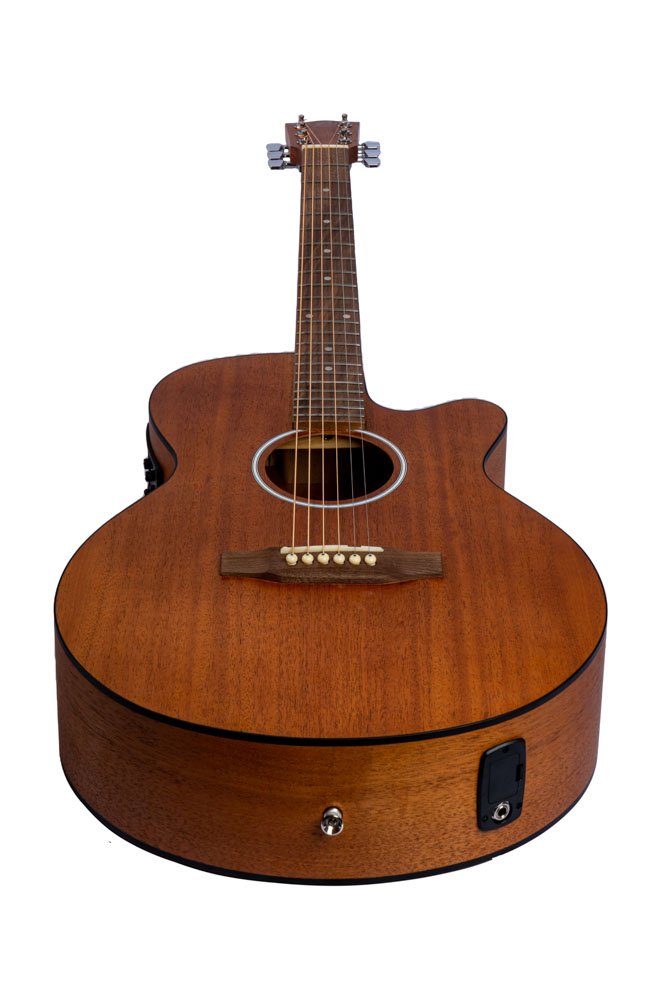 Bamboo 41″ Dreadnought Cutaway Mahogany Guitar w/ EQ & Gig Bag