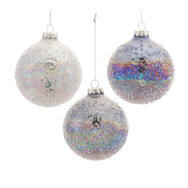 Irredescent Glass Ball Ornament (Set of 12)