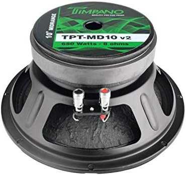 Timpano TPT-MD10 V2 10" 650 Watt 8 Ohms Midbass Speaker