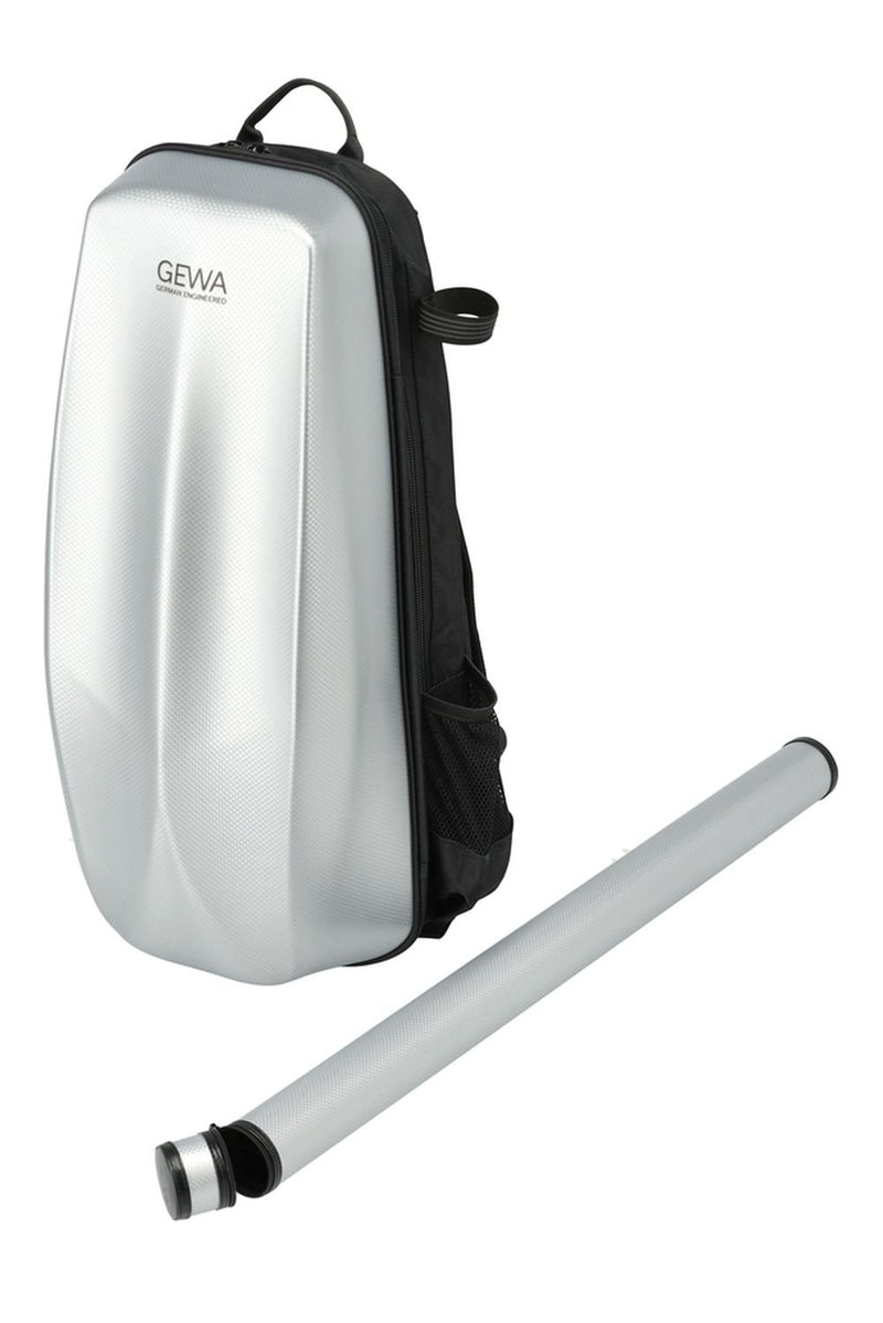 GEWA Space Bag Violin 4/4 - 3/4 Size Backpack - w/ Bow Case - Glacier Silver