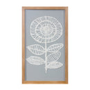 Melrose Framed Paper Mache Flower Wall Art, Modern, Wood
