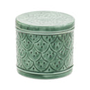 Melrose Sage Green Metal Container with Lid (Set of 2)