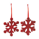 Fir Wood Snowflake Ornament (Set of 12)