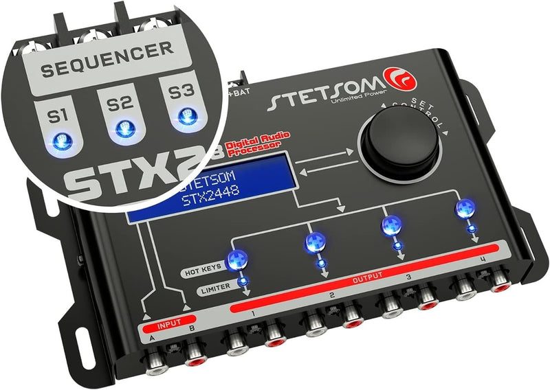 Stetsom STX2448 Digital Audio Processor 4-Way Crossover & Equalizer