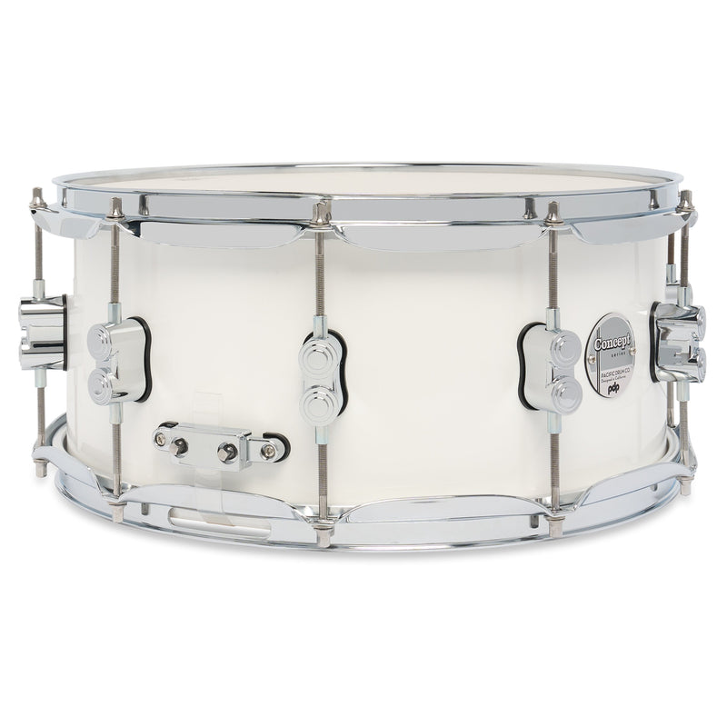 PDP Concept Maple 6.5x14 Snare Drum Pearlescent White Lacquer PDCM6514SSPW