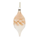 Amber Ombre Wavy Glass Ornament (Set of 12)