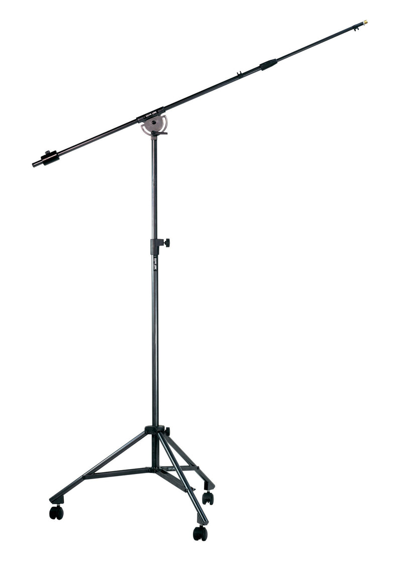 Quik Lok A-50AM Height Adjustable Tripod Studio Boom Stand, Black with Casters