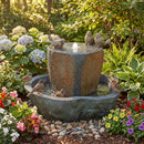 Stone Bird Bath Pool Fountain 22"D