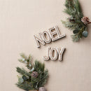 Melrose Beaded Wood Design Noel and Joy Sentiment (Set of 2)