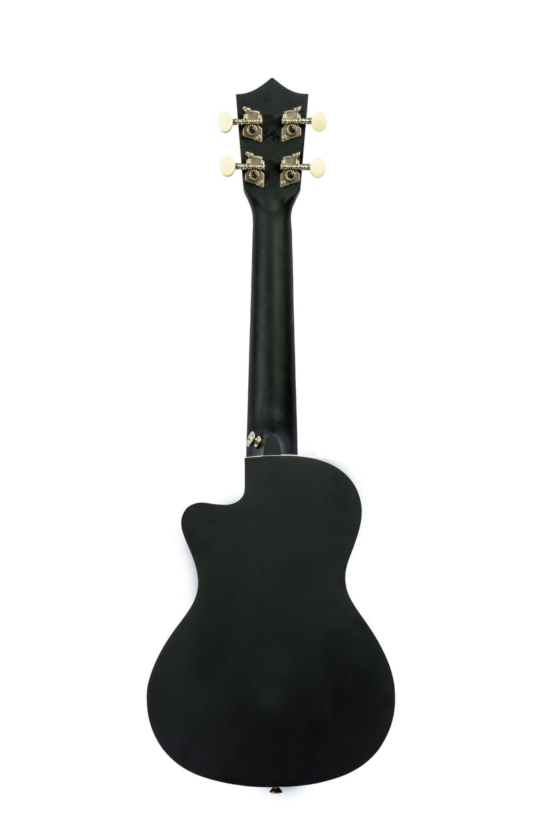 Bamboo Flower & Roll Concert 23″ Ukulele - Sapele Black
