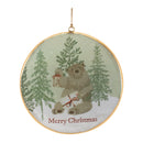 Melrose Woodland Christmas Sentiment Disc Ornament (Set of 6)