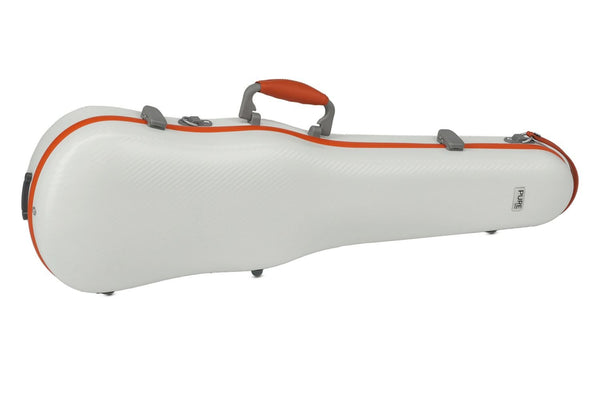 Gewa PURE 1.8 Shaped Polycarbonate 4/4 Violin Case - White/Orange