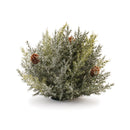 Melrose Icy Pine Half Orb with Pinecones (Set of 2)