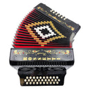 Rossetti 31-Button Diatonic Accordion 12 Bass GCF Black – 3112-GCF-BK