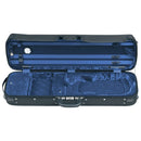 GEWA Atlanta 4/4 Oblong Violin Case Black/Diamond-Pattern Blue