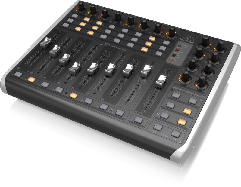 Behringer X-TOUCH Compact USB/MIDI Controller w/ 9 Touch-Sensitive Motor Faders