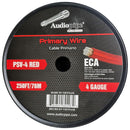 Audiopipe Flexible ECA Power Cable 4 Gauge 250 Foot  Red PSV4RED