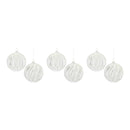 Ribbed Mercury Glass Ball Ornament (Set of 6)