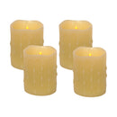 Melrose LED Dripping Wax Pillar Candles (Set of 4)