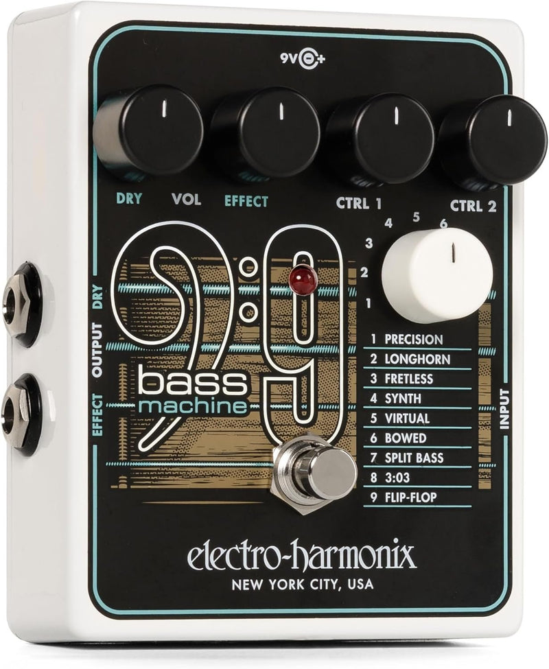 Electro-Harmonix BASS9 Bass Machine Guitar Pedal – Guitar-to-Bass Emulator