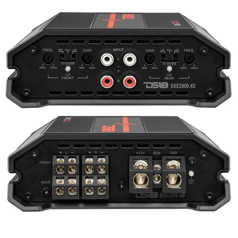 DS18 SXE-2000.4D/BK 4-Channel Class D Amplifier - Black