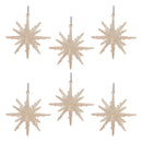 Melrose Frosted Glass Star Ornament (Set of 6)