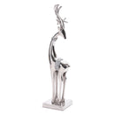 Melrose Aluminum Metal Holiday Deer (Set of 2)