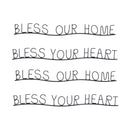 Melrose Bless Our Home and Heart Sentiment Decor (Set of 4)