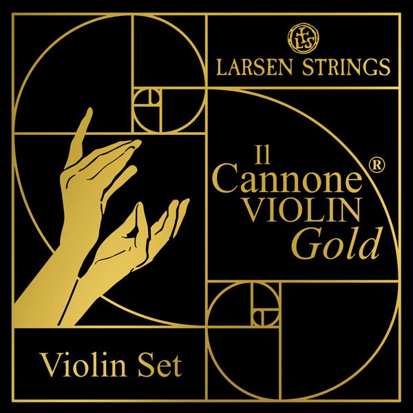 Larsen Il Cannone Gold Violin Medium Tension String Set - 4/4 Size