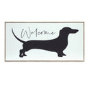 Melrose Wood Framed Dachshund Welcome Sign 19.75"L Wall Decor, Plastic