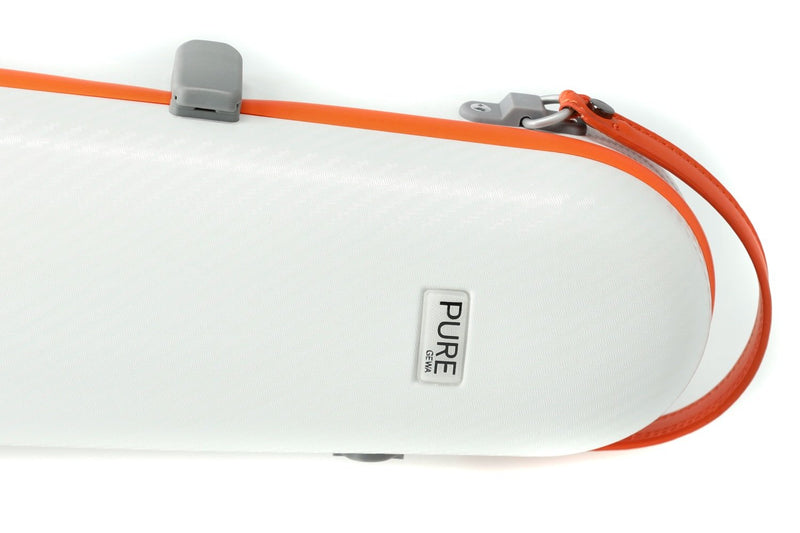 Gewa PURE 1.8 Shaped Polycarbonate 4/4 Violin Case - White/Orange