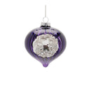 Melrose Purple Glass Reflector Ornaments – Set of 12